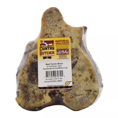 The Country Butcher Beef Center Bone Dog Chew 1 ct Dog Bones Rawhide & Rawhide Alternative