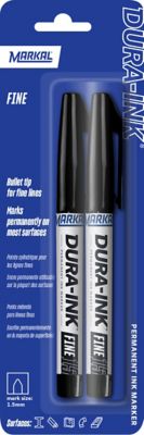 MARKAL Dura-Ink 15 Fine Bullet Tip Permanent Ink Markers