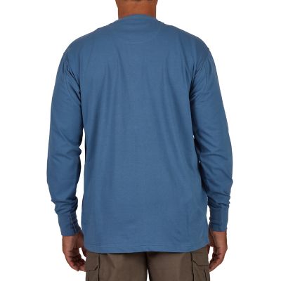 Image showing  Men's Long-Sleeve Henley Shirt with Gusset and Chest Pocket