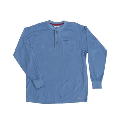 Image showing  Men's Long-Sleeve Henley Shirt with Gusset and Chest Pocket
