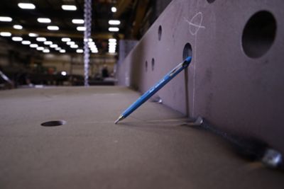 Image showing  Silver-Streak Refillable Mechanical Holder with 6 Silver Highly Visible Reflective Lead Refills and Built-in Sharpener