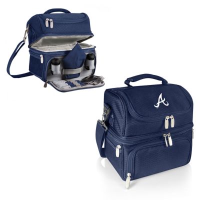 Image showing 9 th Picnic Time 20-Can MLB Atlanta Braves Insulated Pranzo Lunch Cooler Set