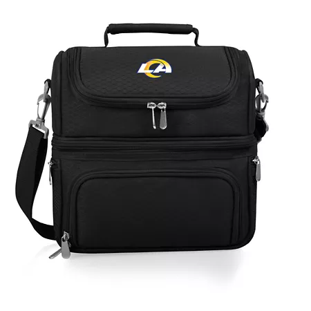 Picnic Time Pranzo NFL Los Angeles Rams Lunch Cooler 8 Can Black Lunch Boxes