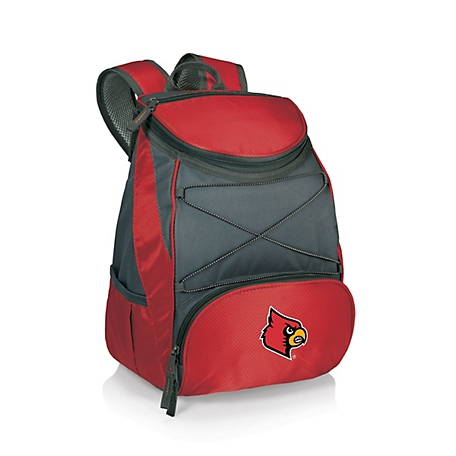 Picnic Time PTX Backpack Cooler - University of Louisville Digital Print - Red