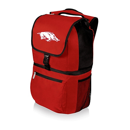 Picnic Time 12-Can NCAA Arkansas Razorbacks Zuma Backpack Cooler, Red
