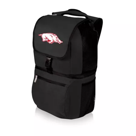 Picnic Time NCAA Arkansas Razorbacks Zuma 12 Can Cooler Backpack Black Soft Sided Coolers