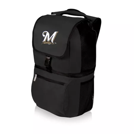 Picnic Time MLB Milwaukee Brewers Zuma 20 Can Backpack Cooler Soft Sided Coolers