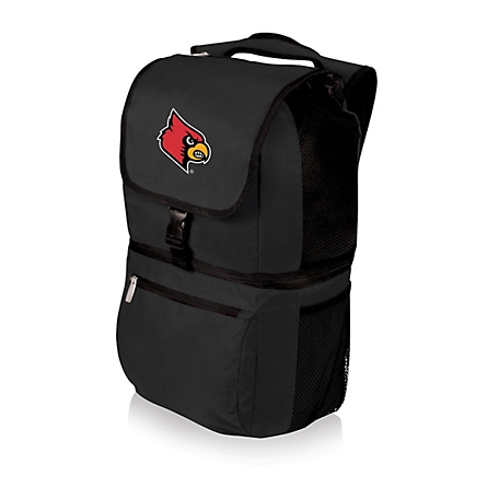 Picnic Time 12-Can NCAA Louisville Cardinals Zuma Backpack Cooler, Black