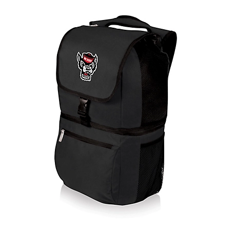 Picnic Time 12-Can NCAA NC State Wolfpack Zuma Backpack Cooler, Black