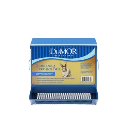 Image showing  2.5 lb. Screened Metal Small Animal Feeding Bin, Large