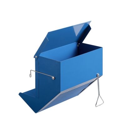 Image showing  2.5 lb. Screened Metal Small Animal Feeding Bin, Large