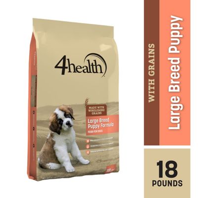 4health with Wholesome Grains Large Breed Puppy Chicken Formula Dry Dog ...