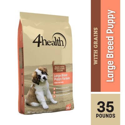 4health with Wholesome Grains Large Breed Puppy Chicken Formula Dry Dog Food 4 health puppy food