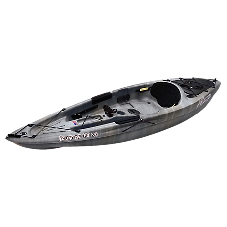 Sun Dolphin Journey 10 SS Sit-On Angler Kayak Olive, Paddle Included, Gray