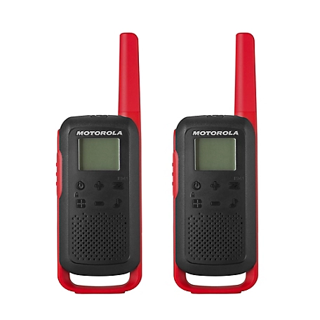 Motorola Solutions 2-Way Radios, Black/Red, 2-Pack