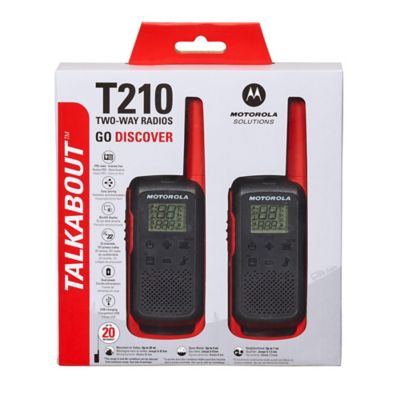 Image showing 8 th Motorola Solutions 2-Way Radios, Black/Red, 2-Pack