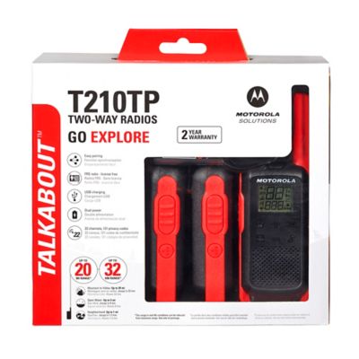 Image showing 8 th Motorola Solutions 2-Way Radios, Black/Red, 3-Pack
