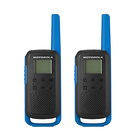 Motorola Solutions 2-Way Radios, Black/Blue, 2-Pack