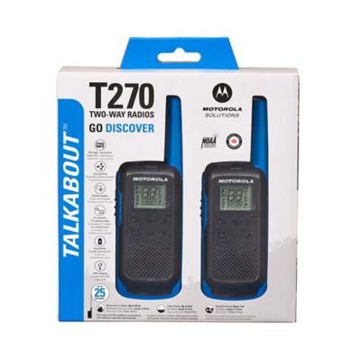 Image showing 8 th Motorola Solutions 2-Way Radios, Black/Blue, 2-Pack