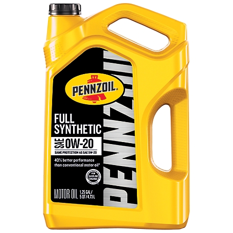Pennzoil Full Synthetic Motor Oil SAE 0W20 5 qt