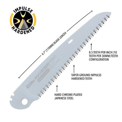 Image showing  6.7 in. Blade Only for Pocketboy Folding Saw, Large Teeth