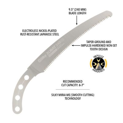 Image showing  9.4 in. Blade Only for Zubat Professional Pruning Saw, Large Teeth