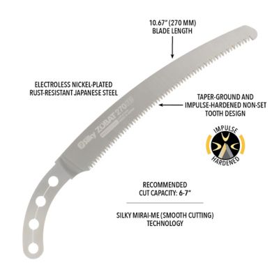 Image showing  10.6 in. Blade Only for Zubat Professional Pruning Saw, Large Teeth