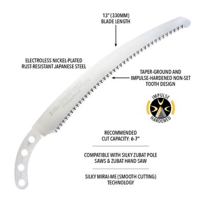 Image showing  13 in. Blade Only for Zubat Professional Pruning Saw, Large Teeth