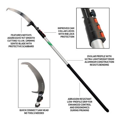 Image showing  Sentei 4-Section Telescoping Aluminum Polesaw, 21 ft. Extension, 15.4 in. Blade, 7.7 lb.