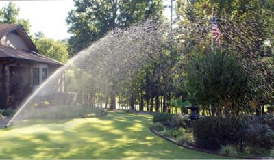 Image showing  5,000 sq. ft. Buried Sprinkler Kit, Orange Locator Cap, Adjustment Key, Hose Quick-Connect with Auto Stop