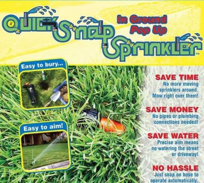 Image showing  5,000 sq. ft. Buried Sprinkler Kit, Orange Locator Cap, Adjustment Key, Hose Quick-Connect with Auto Stop