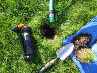 Image showing  5,000 sq. ft. Buried Sprinklers, Hose Connectors, Hose Line Y Splitter, 2-Pack