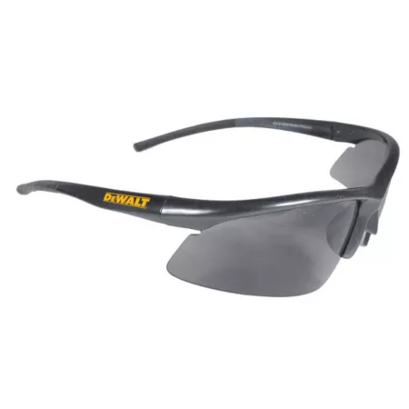 DeWALT Radius Safety Glasses Black Frame Smoke Safety Glasses