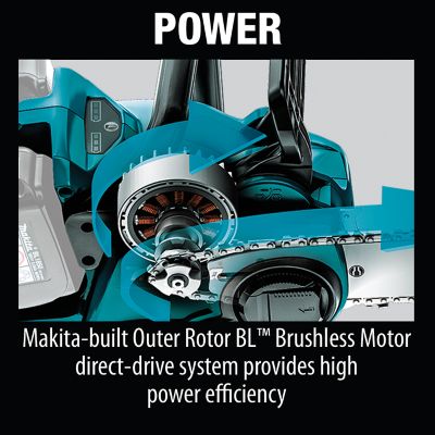 Image showing 5 th Makita LXT 16 in. 18V Cordless Chainsaw, Battery and Charger Not Included