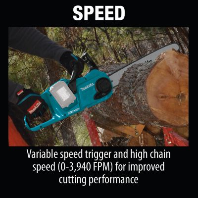 Image showing 6 th Makita LXT 16 in. 18V Cordless Chainsaw, Battery and Charger Not Included