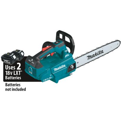 Makita LXT 16 in. 36V Cordless Chainsaw, Battery and Charger Not Included, 0.043 in. Gauge, 3/8 in. Pitch