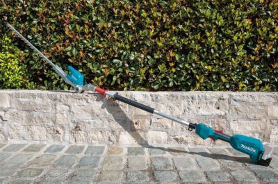 Image showing 12 th Makita 20 in. 18V LXT Lithium-Ion Brushless Cordless Articulating Pole Hedge Trimmer, Tool Only