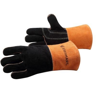 Image showing  Leather Deluxe Welding Gloves, Rust/Black