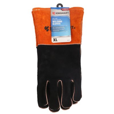Image showing  Leather Deluxe Welding Gloves, Rust/Black
