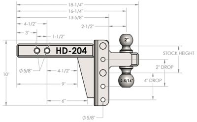 Image showing  2 in. Receiver Heavy-Duty Hitch, 4 in. Drop, 22,000 lb. Capacity