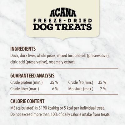 Image showing  Freeze-Dried Duck and Pear Recipe Dog Treats, 3.25 oz.