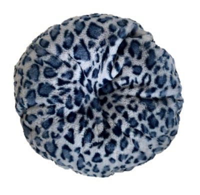 Image showing  Leopard Fur-Lined Crown Donut Pet Bed