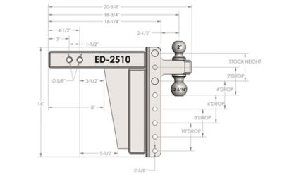 Image showing  2-1/2 in. Receiver Extreme-Duty Hitch, 10 in. Drop, 36,000 lb. Capacity