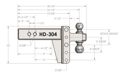Image showing  3 in. Receiver Heavy-Duty Hitch, 4 in. Drop, 36,000 lb. Capacity