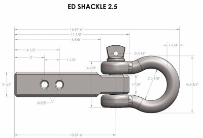 Image showing  2.5 in. Extreme-Duty Receiver Shackle