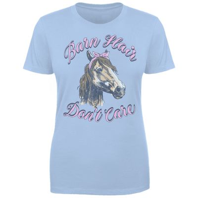 Goodie Two Sleeves Women's Short-Sleeve Horse Barn Hair Don't Care T-Shirt