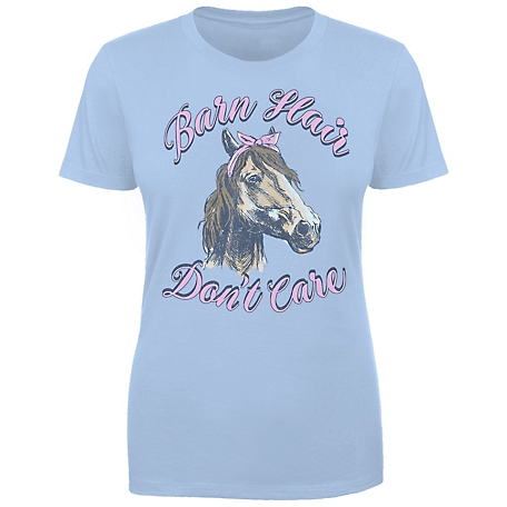 Farm Fed Clothing Women's Short-Sleeve Horse Barn Hair Don't Care T-Shirt