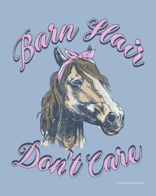 Multicolor Farm Life Apparel & Gifts Barn Hair Don't Care-Fun Horse Lovers Throw Pillow 18x18 