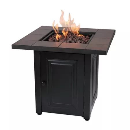 Endless Summer 28 in Vanderbilt Outdoor Propane Gas Fire Pit with Ceramic Tile Mantel Fire Pits