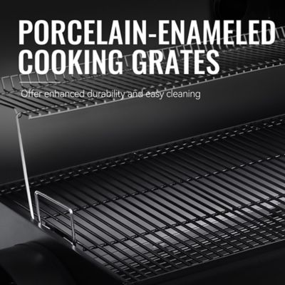 Image showing 6 th Royal Gourmet Barrel Charcoal Grill with Offset Smoker and Front and Side Tables, 1,200 sq. in., Black